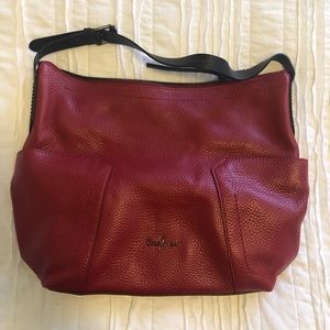 Cole Haan velvet red shoulder bag
